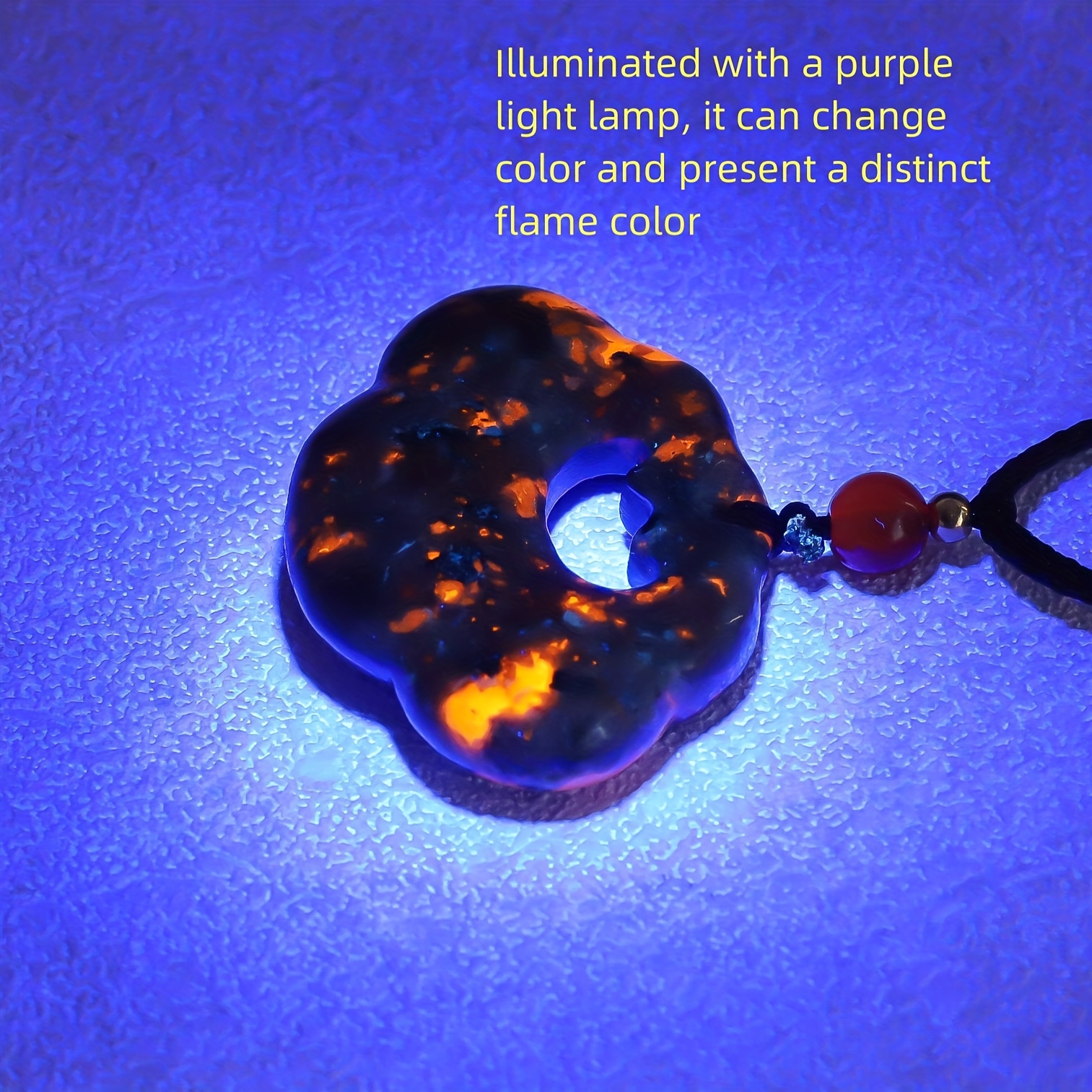Auspicious Cloud Lock Flame Stone Pendant, Unique Gift